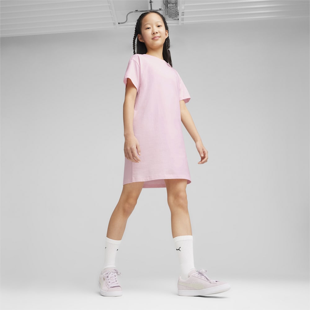 Puma BETTER CLASSICS Big Kids Girl's Tee Dress - Whisp Of Pink