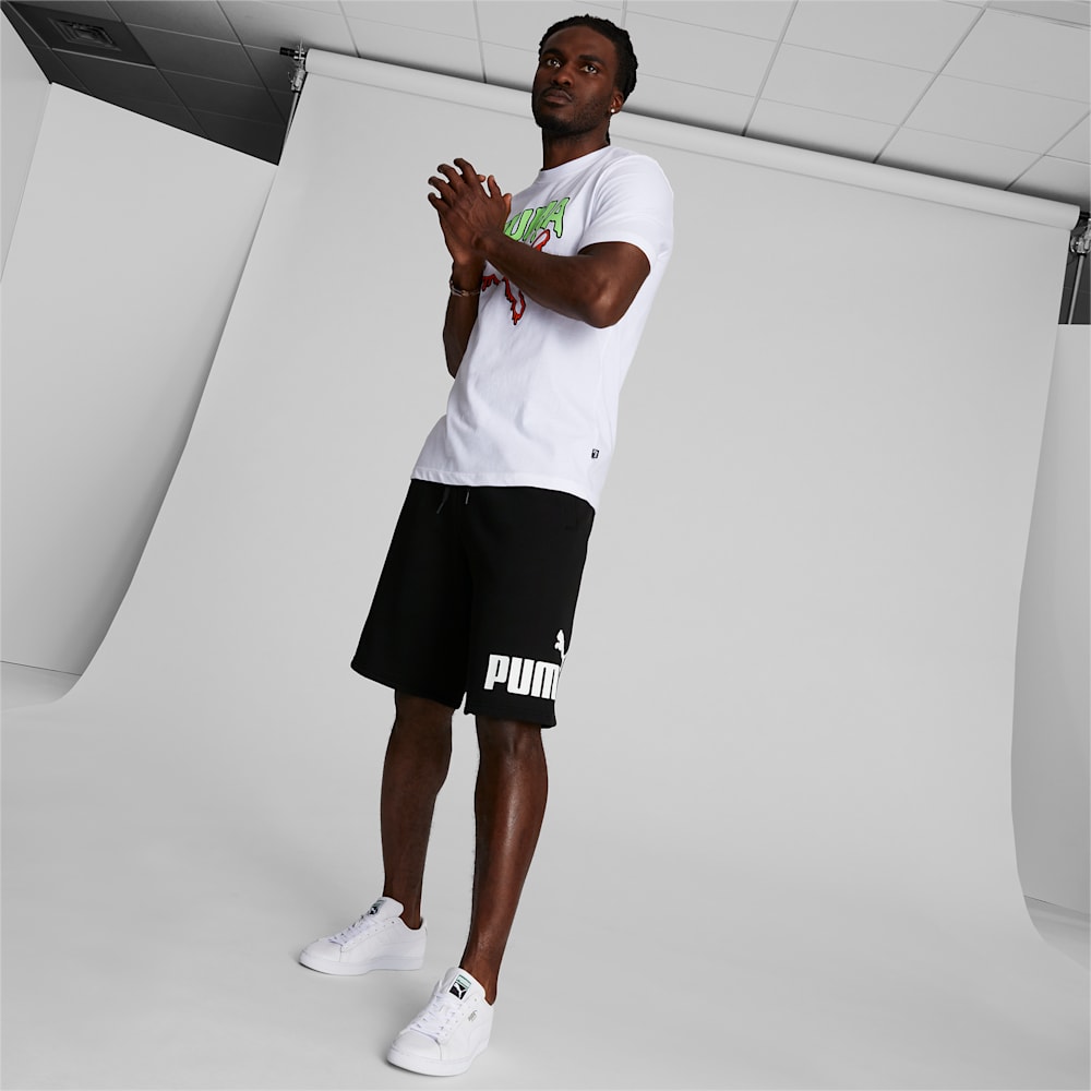 Puma Logo 10" Shorts - Cotton Black-White