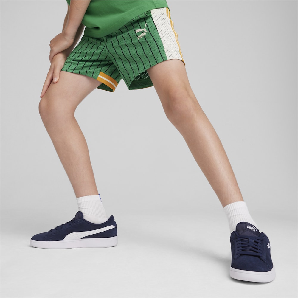 Puma For the Fanbase Big Kids Basketball Shorts - Archive Green