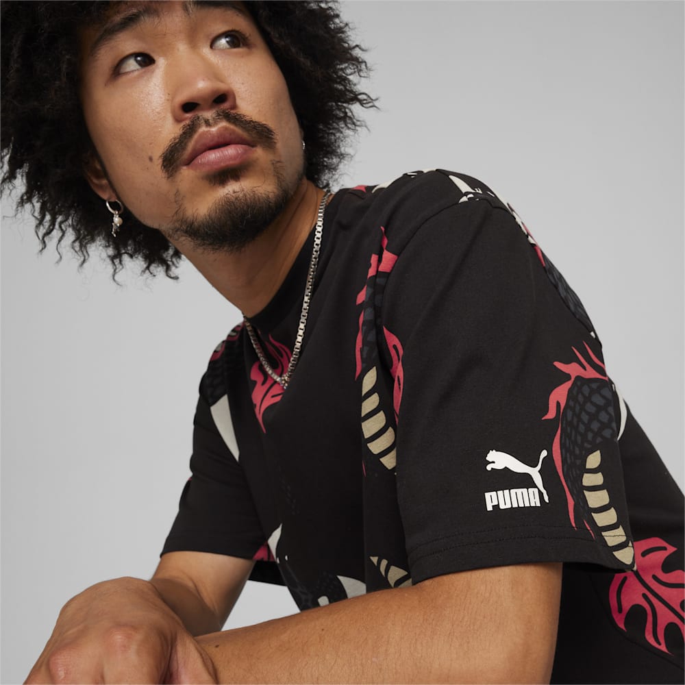 Puma x STAPLE AOP Tee - Black-Staple Pink