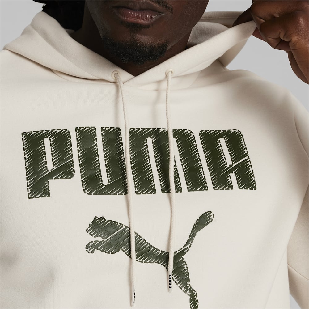 Puma Faux Embroidered Hoodie - Alpine Snow