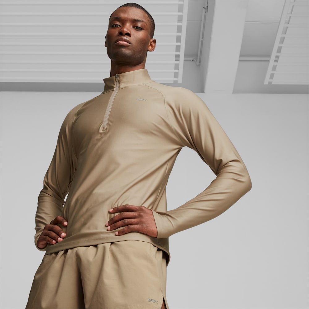 Puma M RUN Running Quarter-zip - Hazelnut