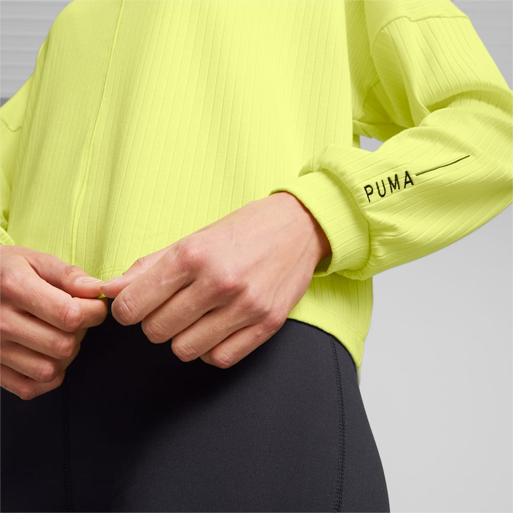 Puma STUDIO UNWIND Long Sleeve Training Tee - Yellow Burst