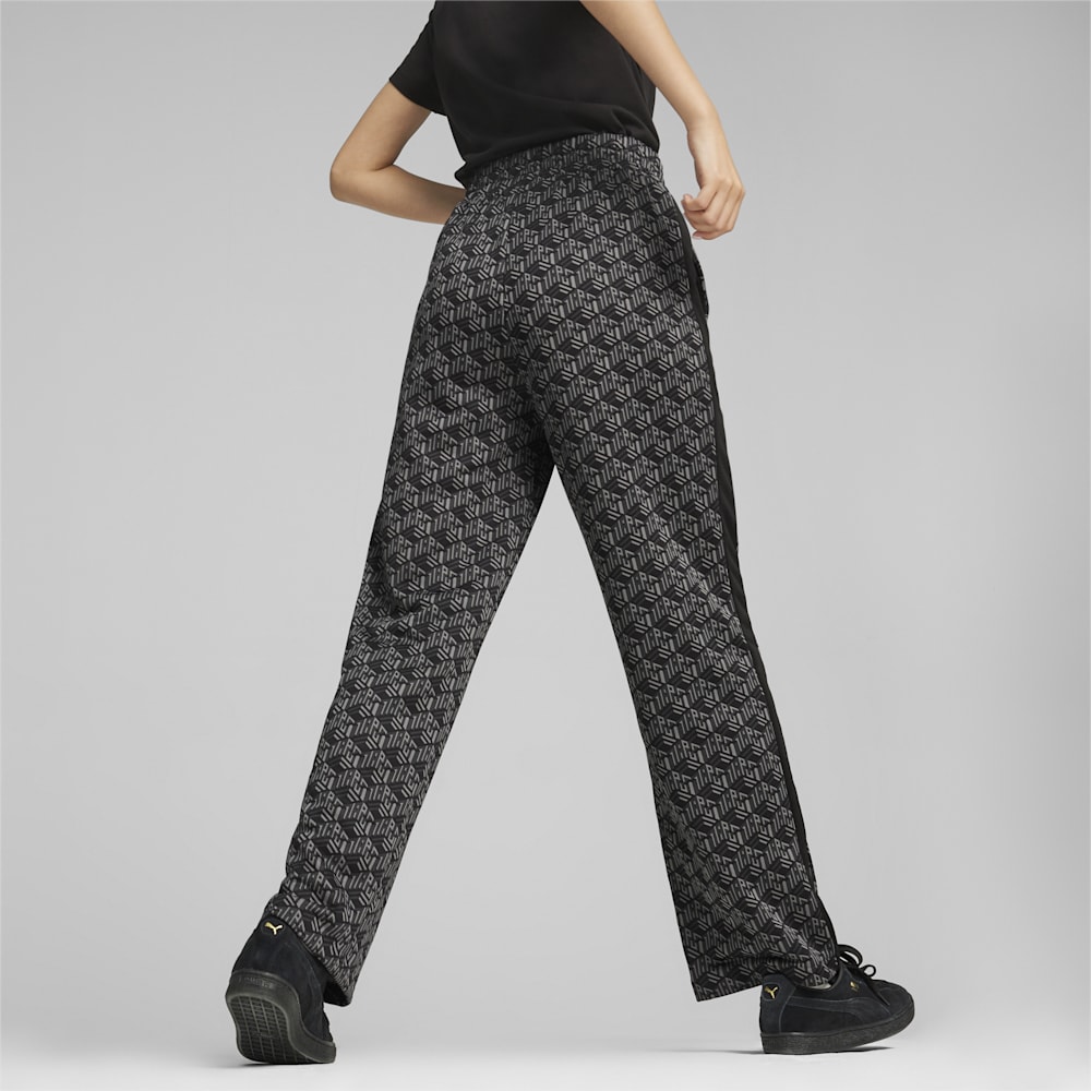 Puma T7 Straight Track Pants - Black-AOP