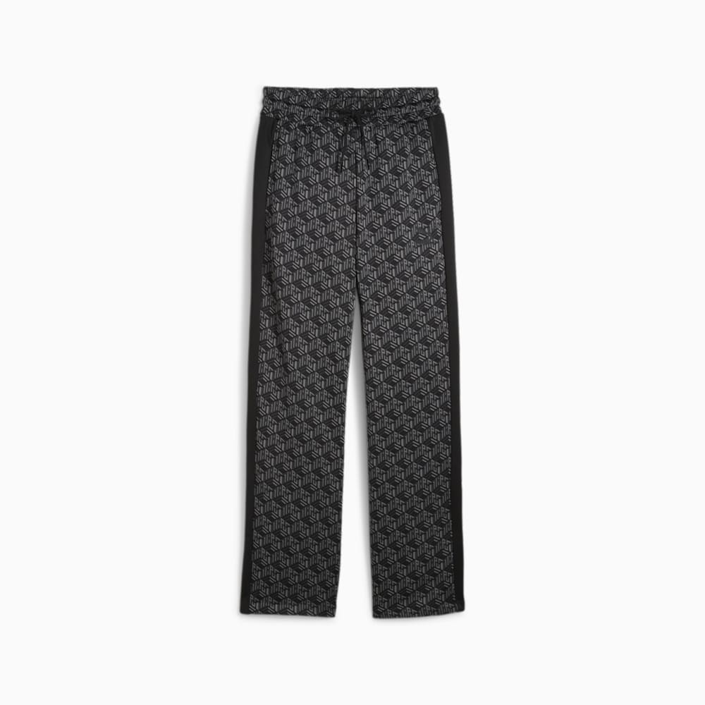 Puma T7 Straight Track Pants - Black-AOP