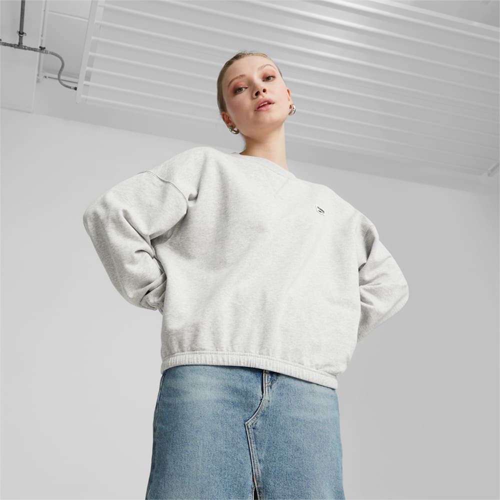 Puma DOWNTOWN Oversized Sweatshirt - Light Gray Heather