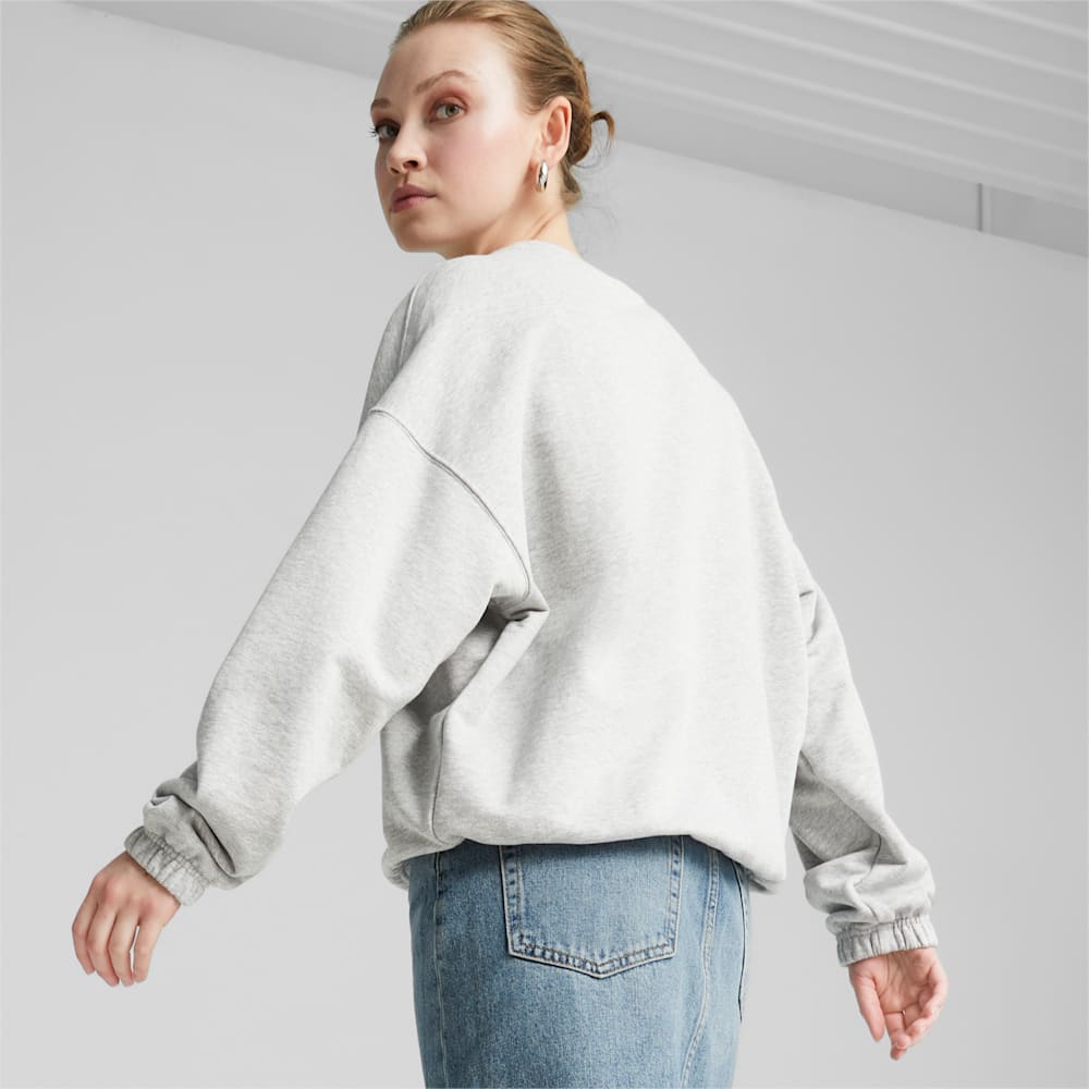 Puma DOWNTOWN Oversized Sweatshirt - Light Gray Heather