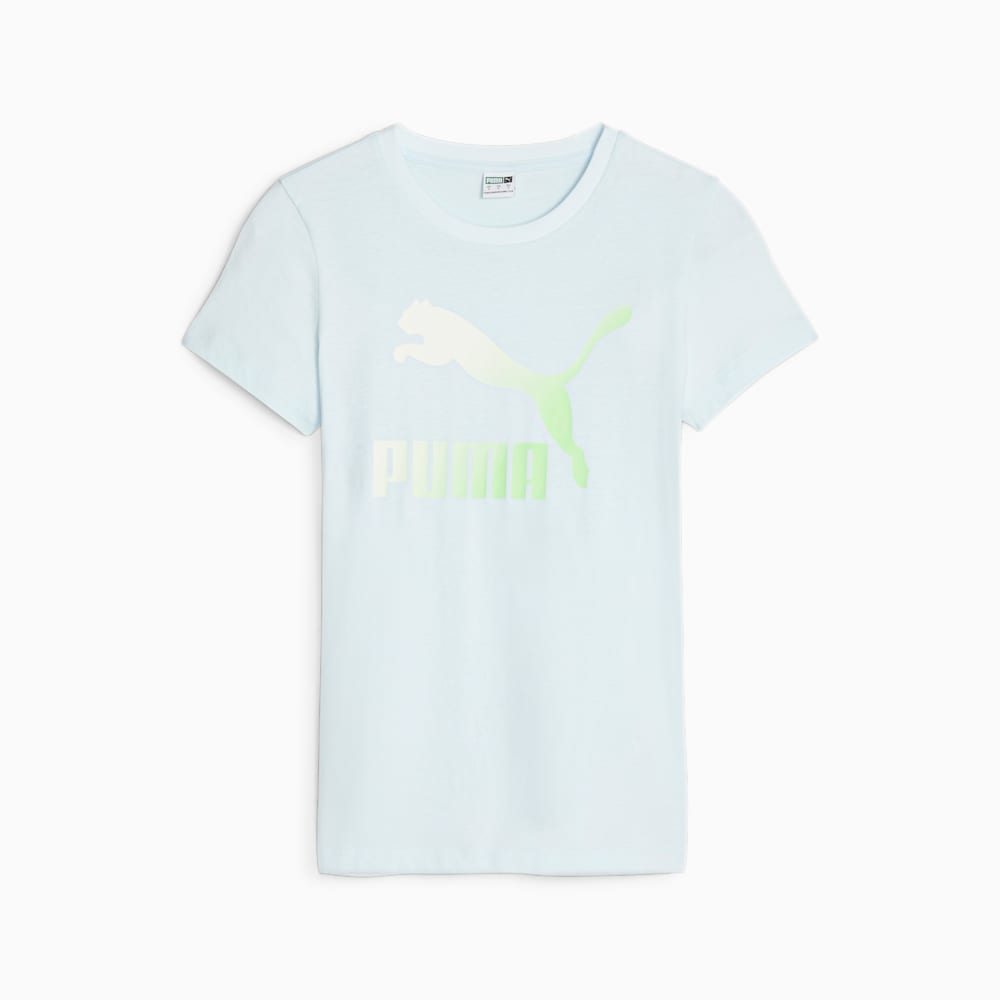 Puma Classics Logo Infill Tee - Icy Blue-beach days