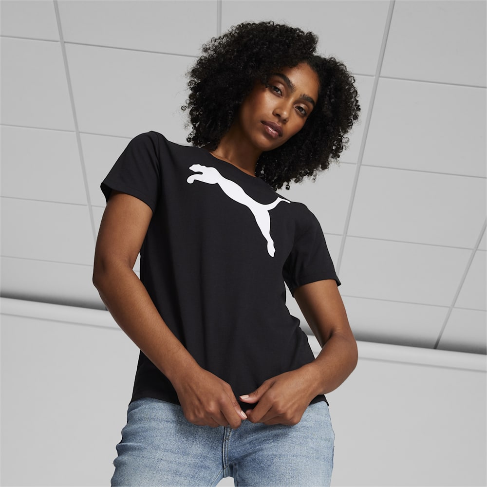 Puma Essentials Big Cat Logo Tee - Black