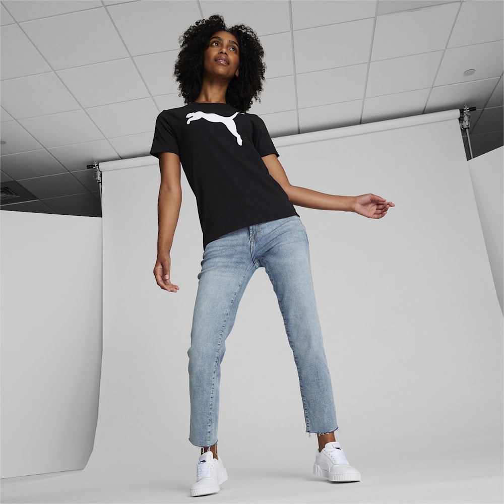 Puma Essentials Big Cat Logo Tee - Black