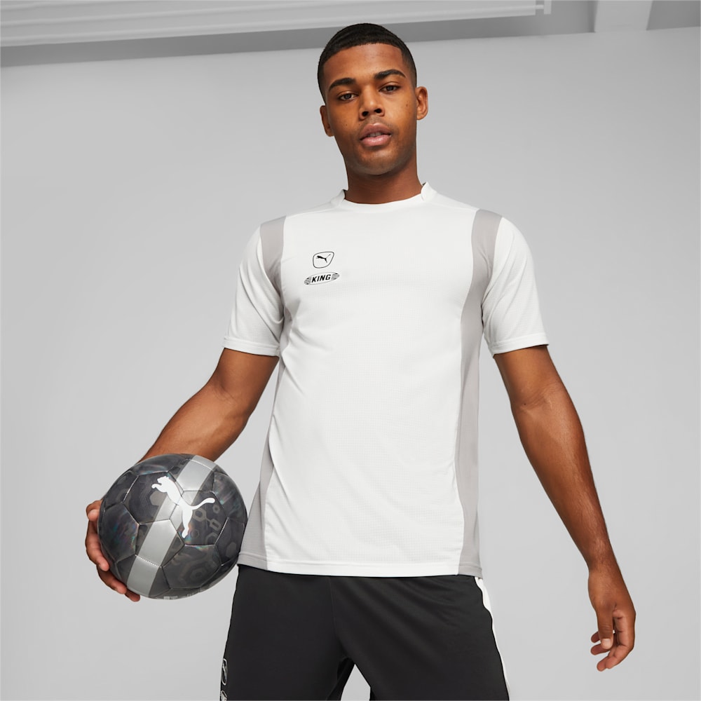 Puma KING Pro Jersey - White-Concrete Gray