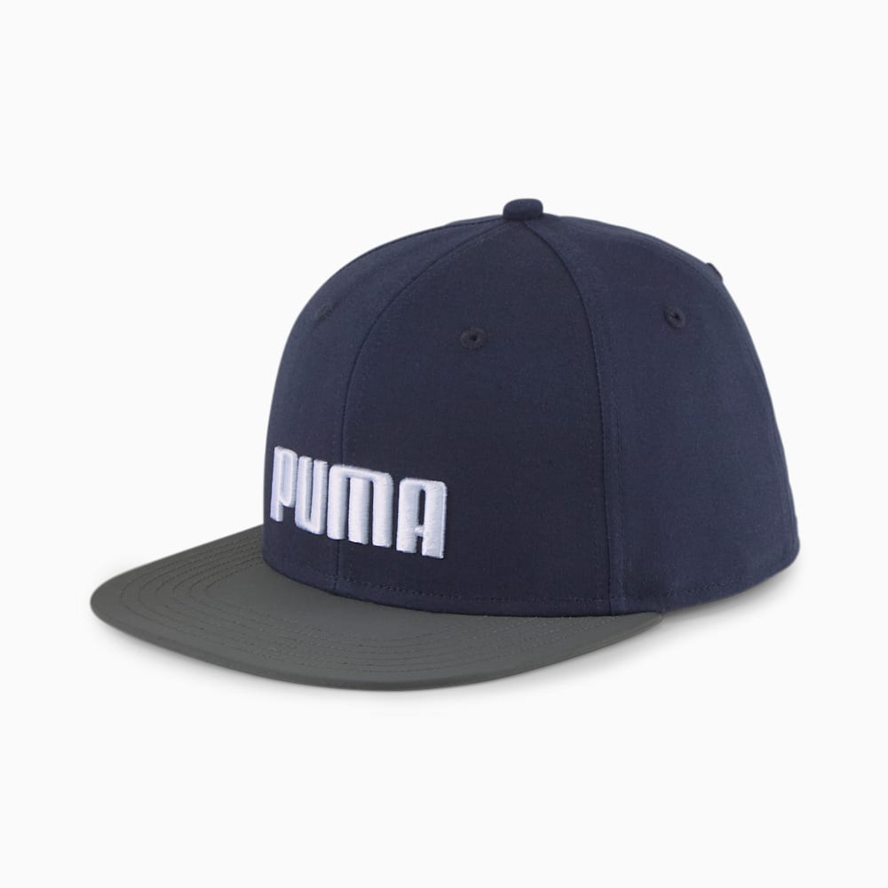 Puma Flat Brim Cap - Navy-Shadow Gray-White