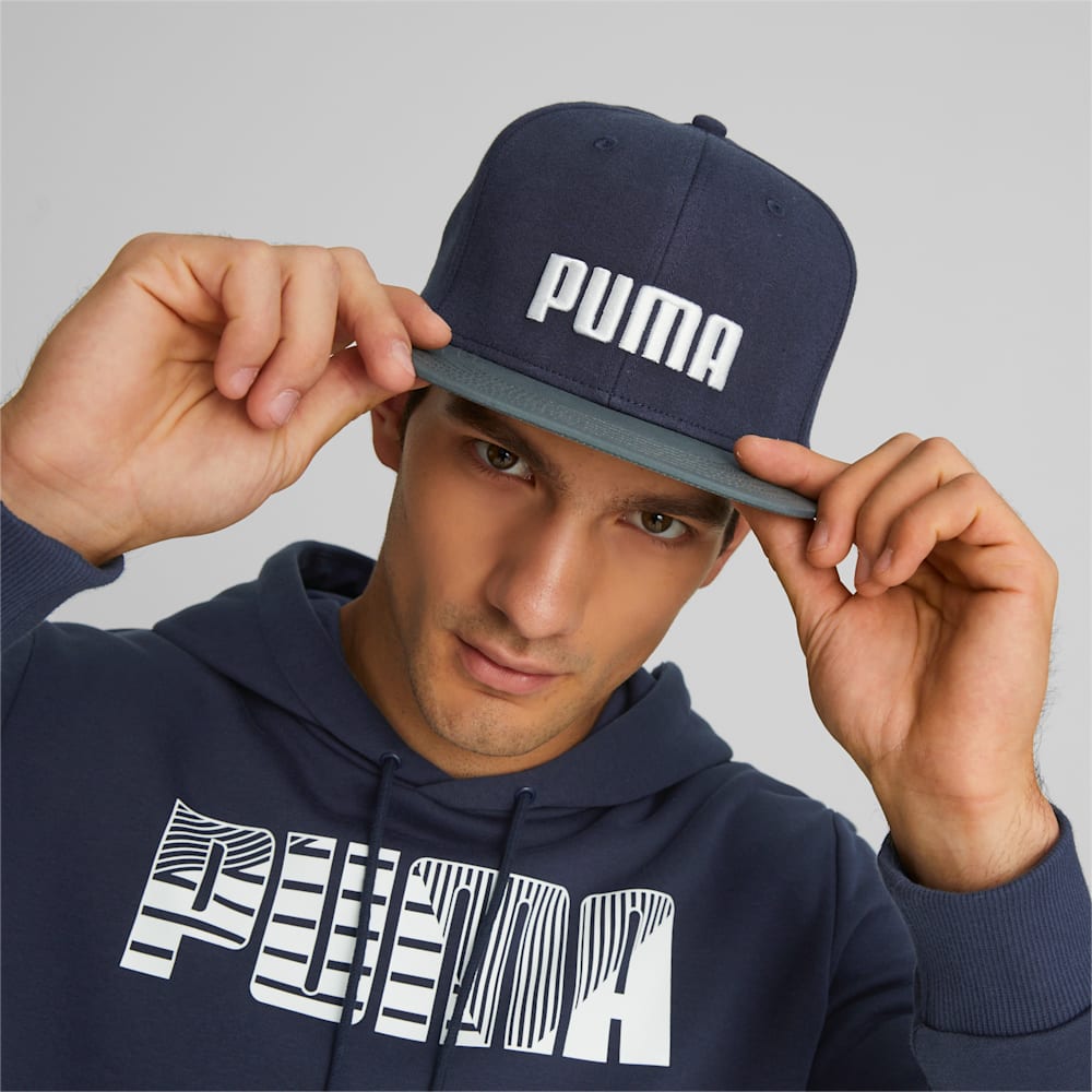 Puma Flat Brim Cap - Navy-Shadow Gray-White