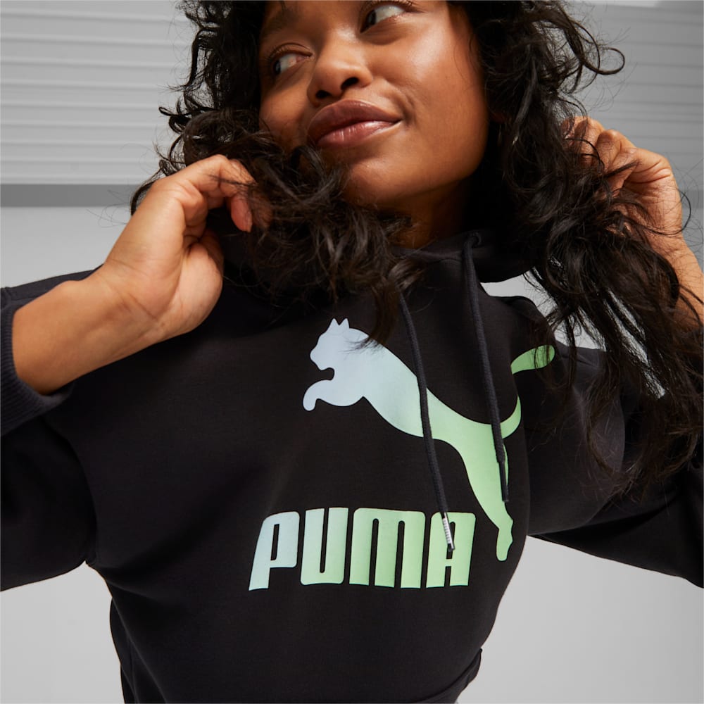 Puma Classics Logo Infill Hoodie - Black-Beach Days