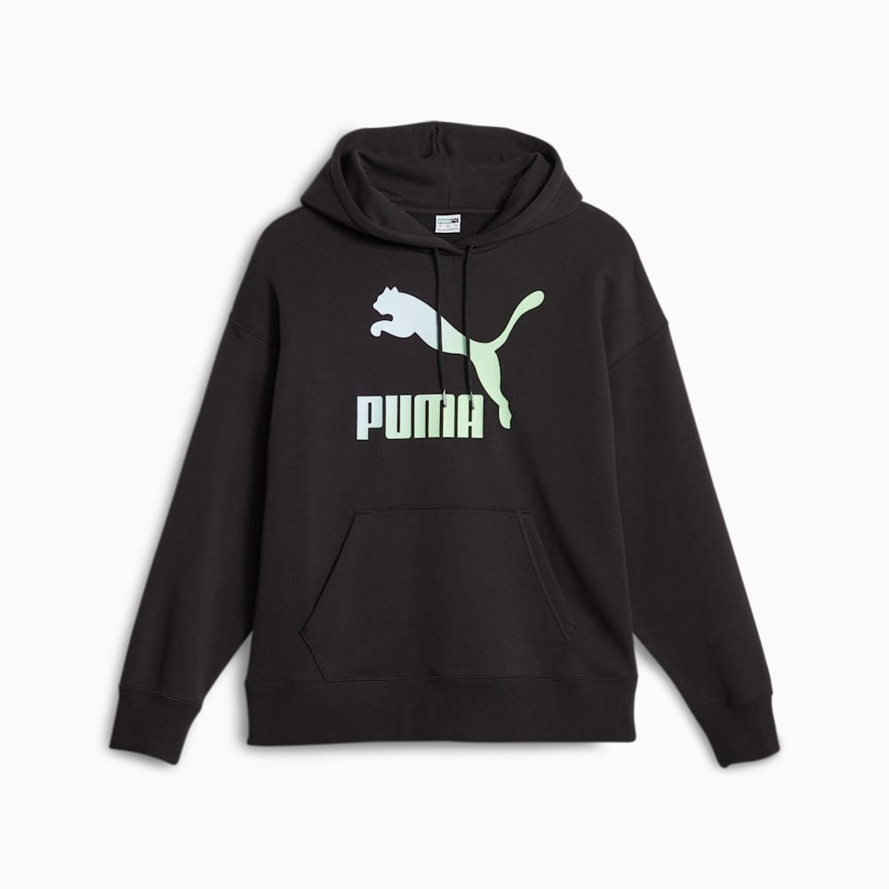 Puma Classics Logo Infill Hoodie - Black-Beach Days