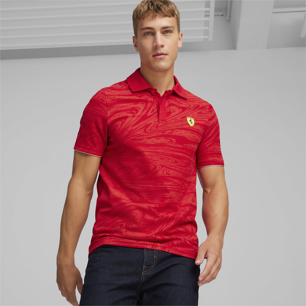 Puma Scuderia Ferrari Race Motorsport Graphic Polo - Rosso Corsa