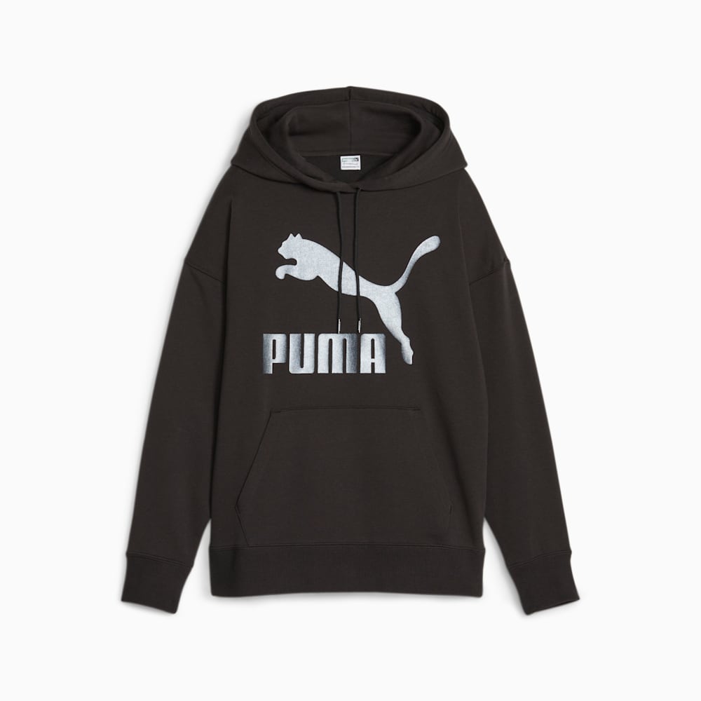 Puma Classics Logo Hoodie - Black-Shimmer