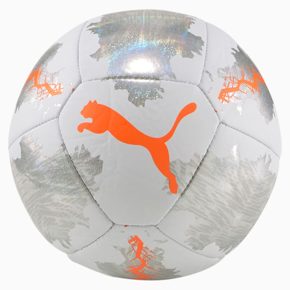 Puma PUMA Spin Mini Soccer Ball - White-Shocking Orange-Vaporous Gray