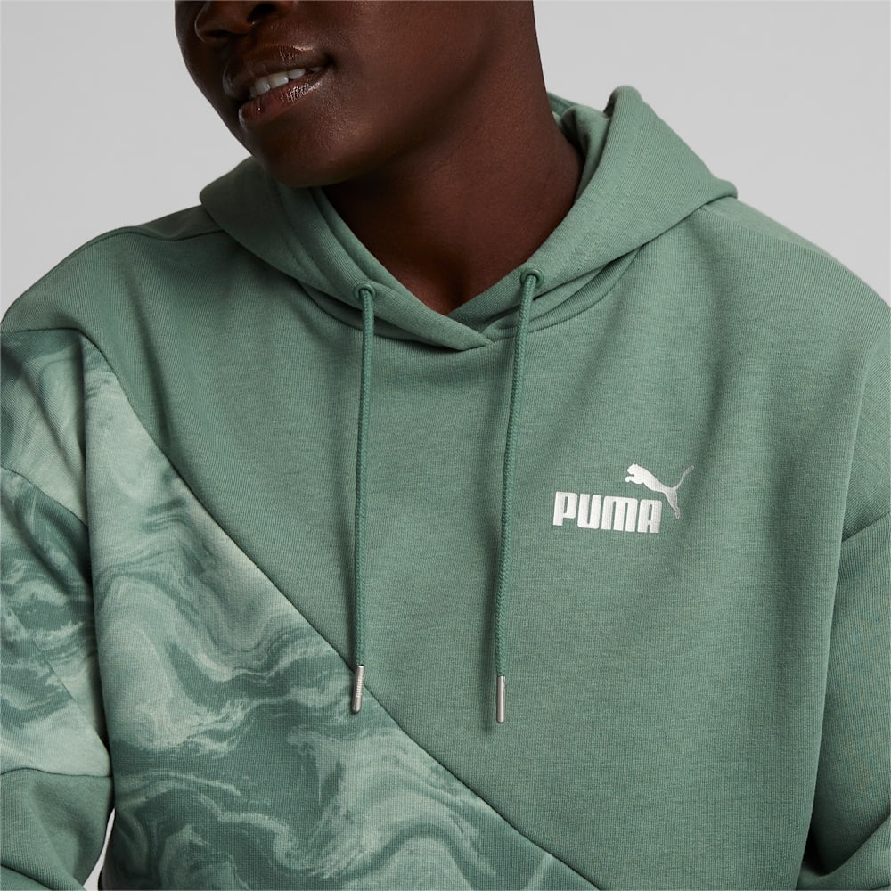 Puma POWER Marbleised Hoodie - Eucalyptus