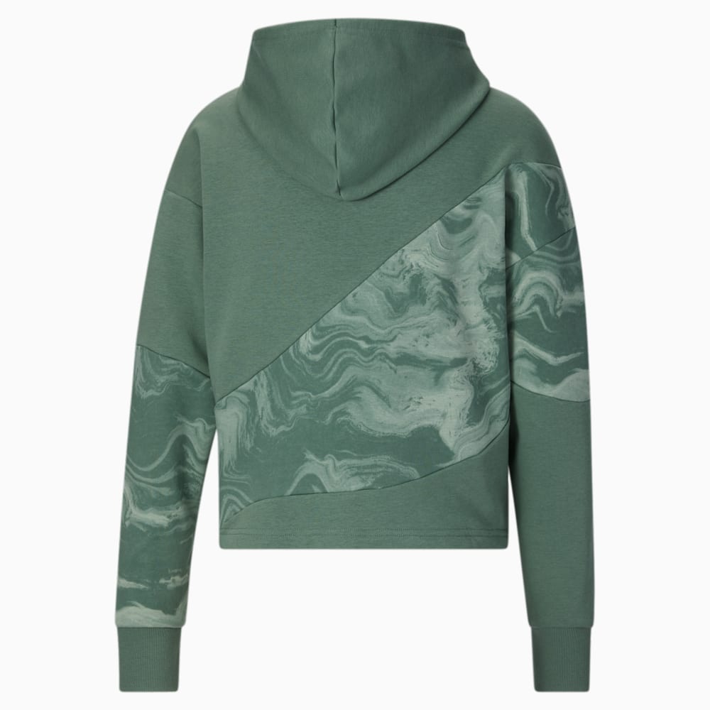 Puma POWER Marbleised Hoodie - Eucalyptus