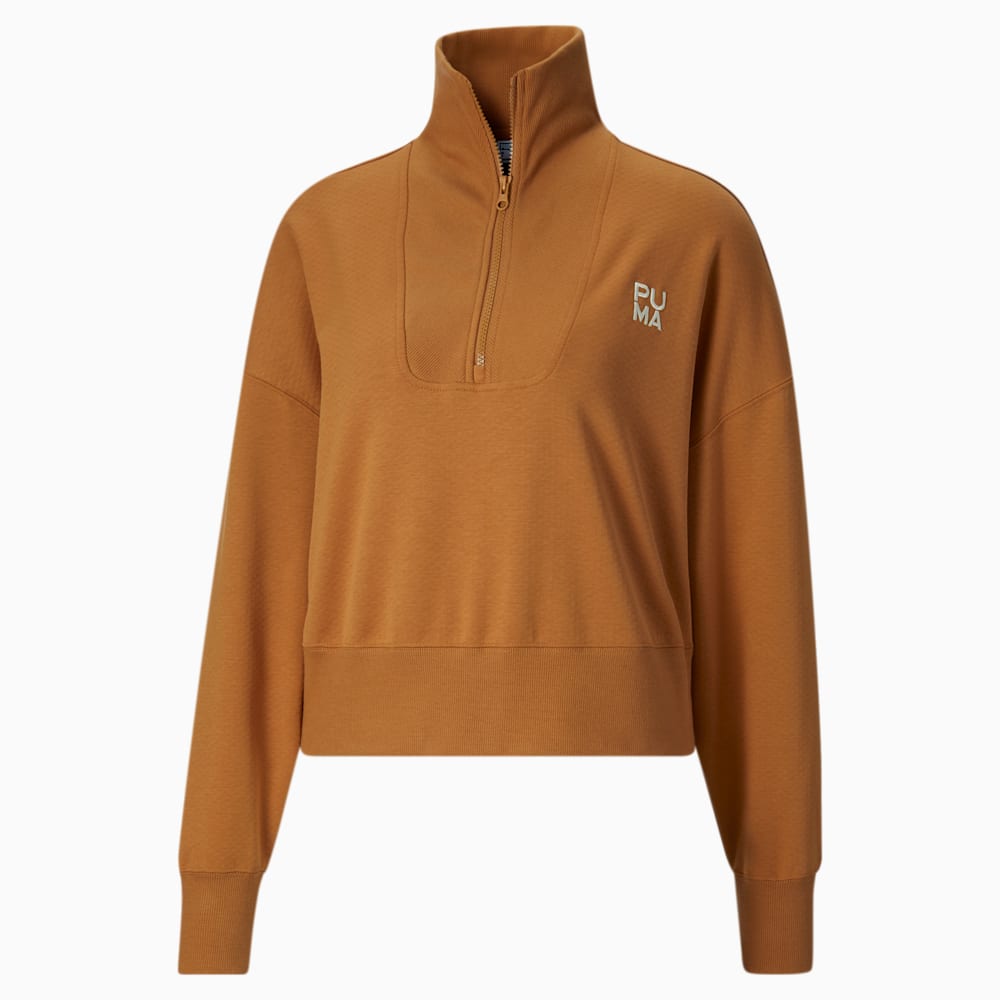 Puma Infuse Half-Zip Oversized Sweatshirt - Desert Tan