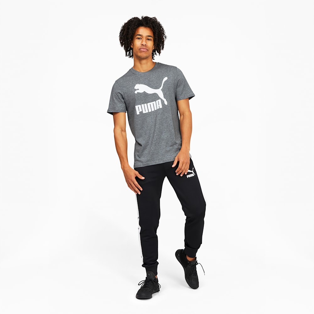 Puma Classics Logo Tee - Medium Gray Heather-White