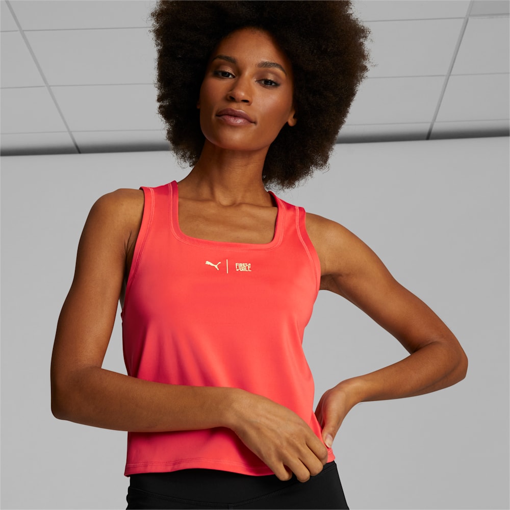 Puma x FIRST MILE Cropped Running Tank Top - Firelight