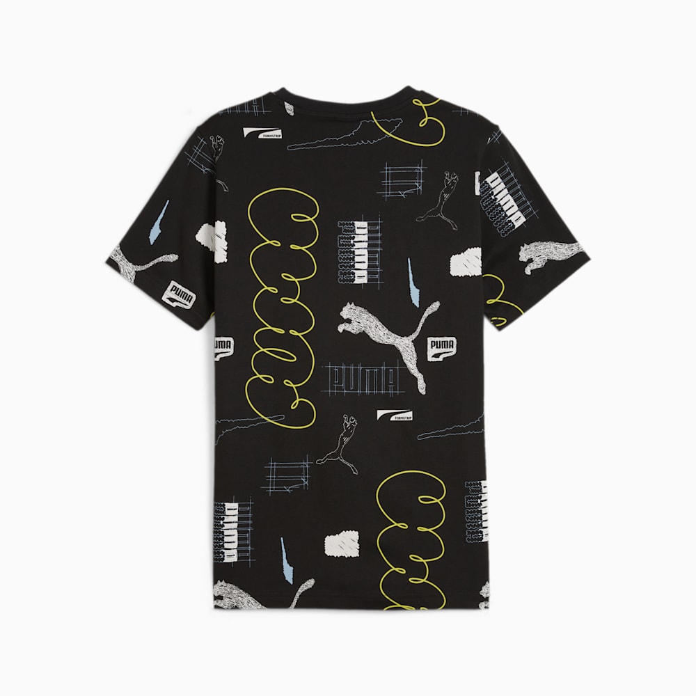 Puma BRAND LOVE All-Over-Print Tee - Black-AOP