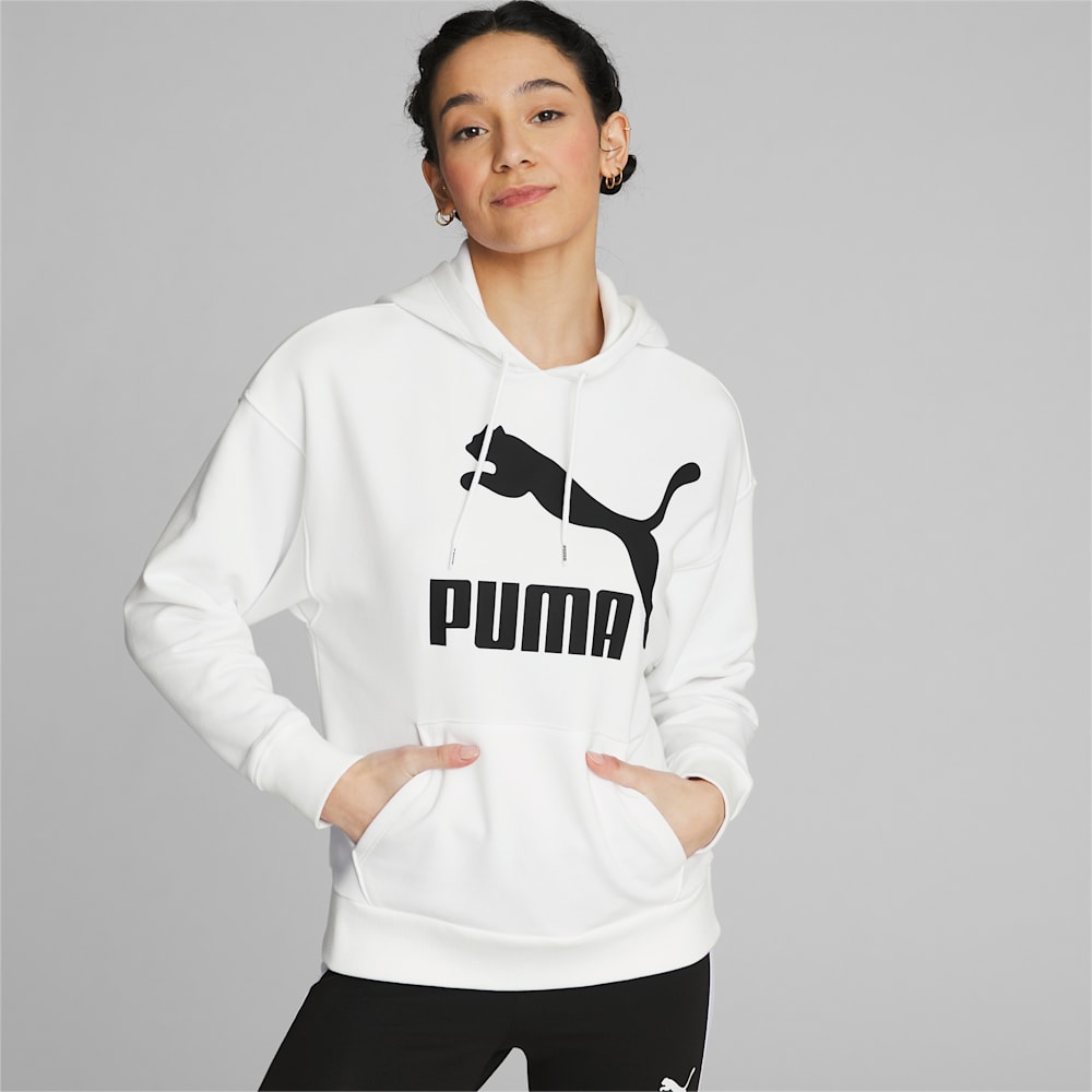 Puma Classics Logo Hoodie - White-Black