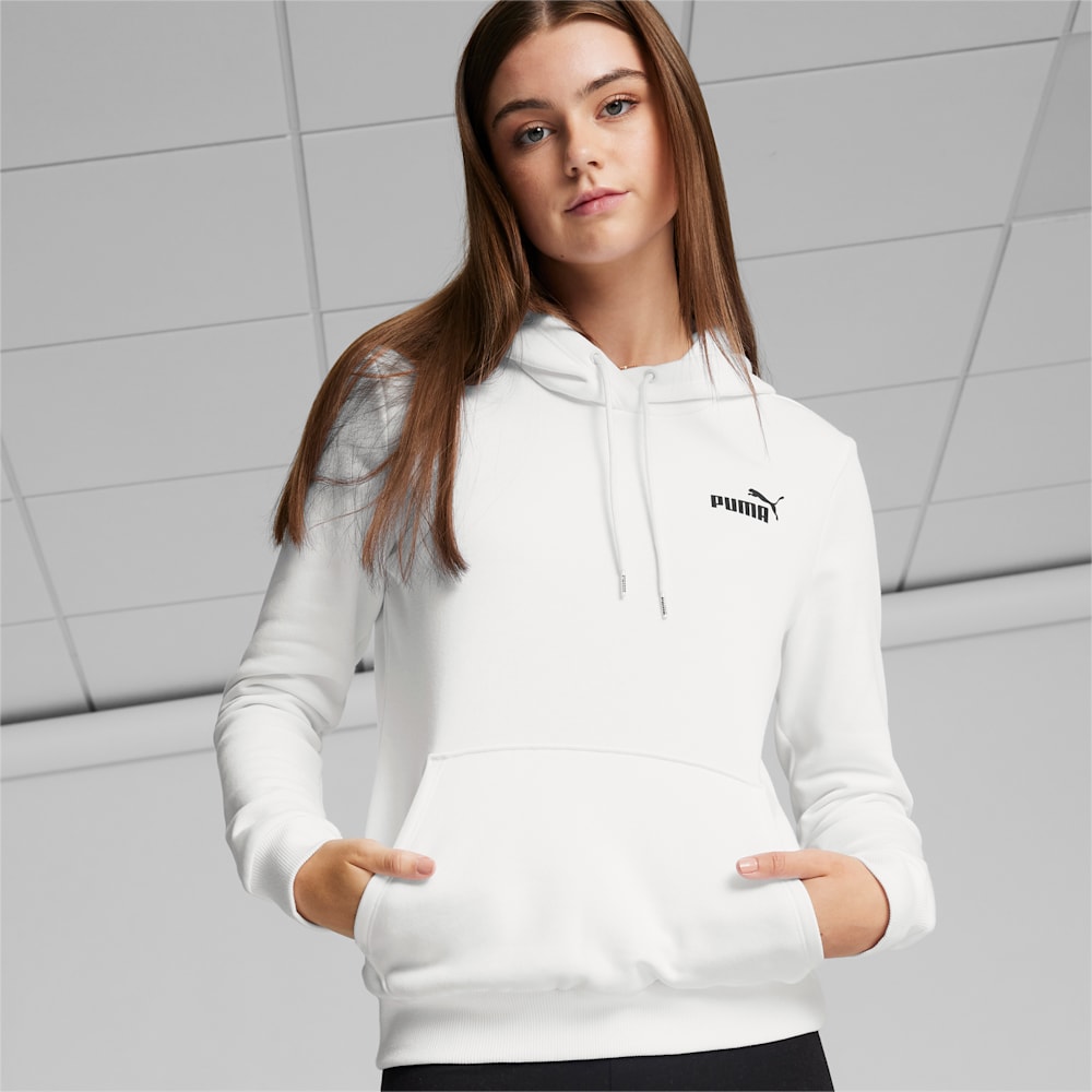 Puma Essentials Small Logo Hoodie - White