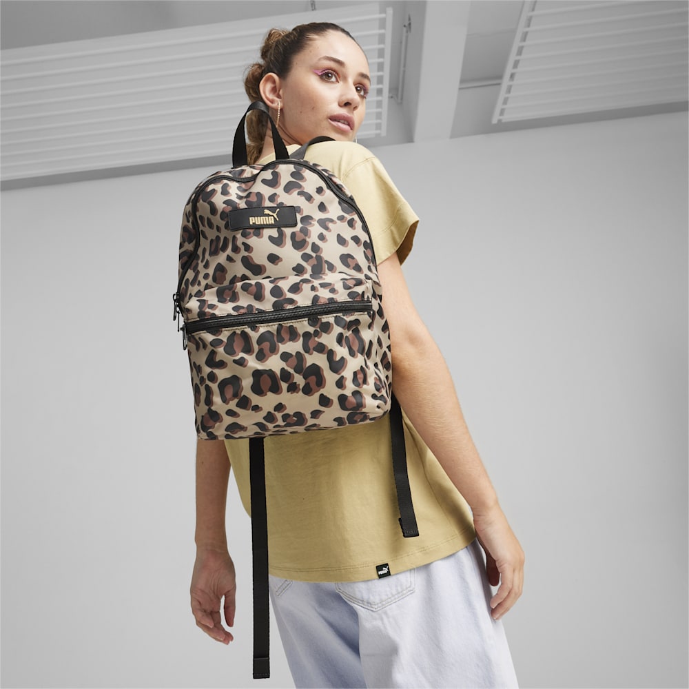 Puma Core Pop Backpack - Prairie Tan-Animal AOP