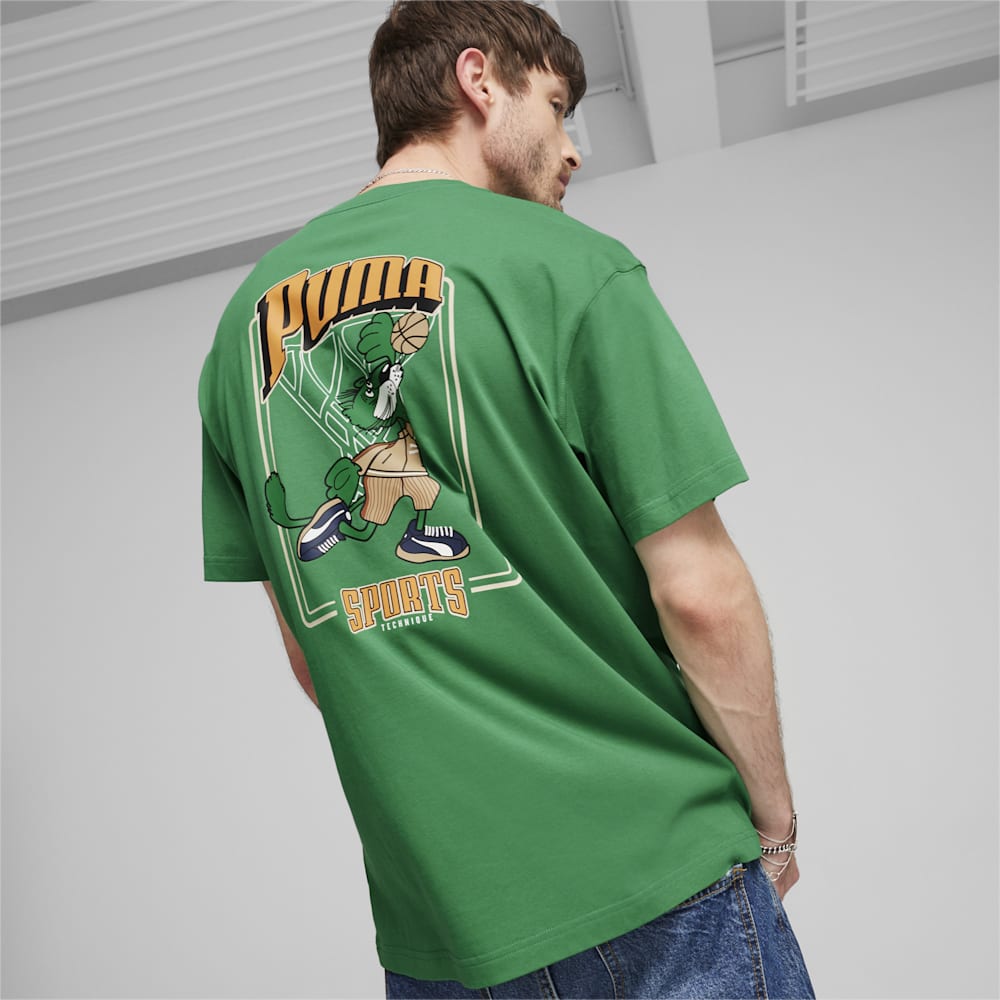 Puma For the Fanbase PUMA TEAM Graphic Tee - Archive Green