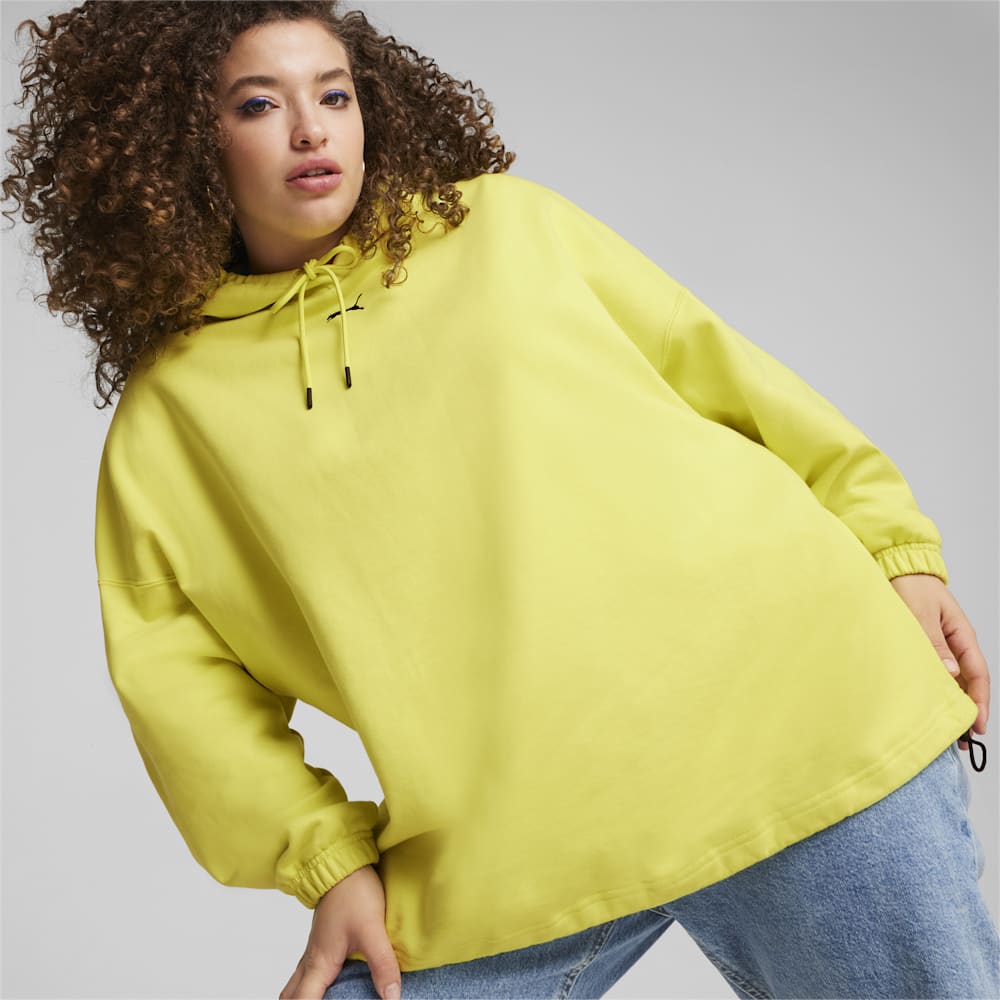 Puma DARE TO Oversized Hoodie - Lime Sheen