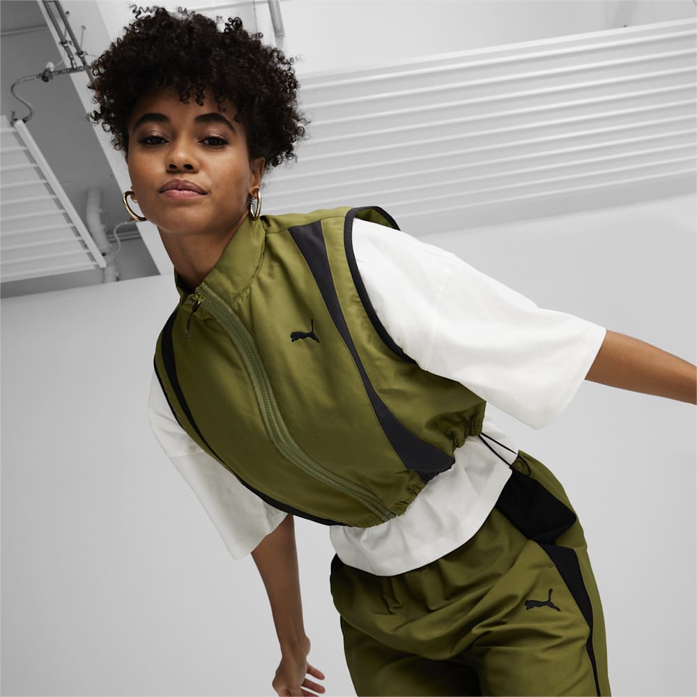 Puma DARE TO Woven Vest - Olive Green