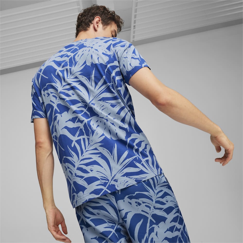 Puma ESS+ PALM RESORT Tee - Cobalt Glaze-AOP