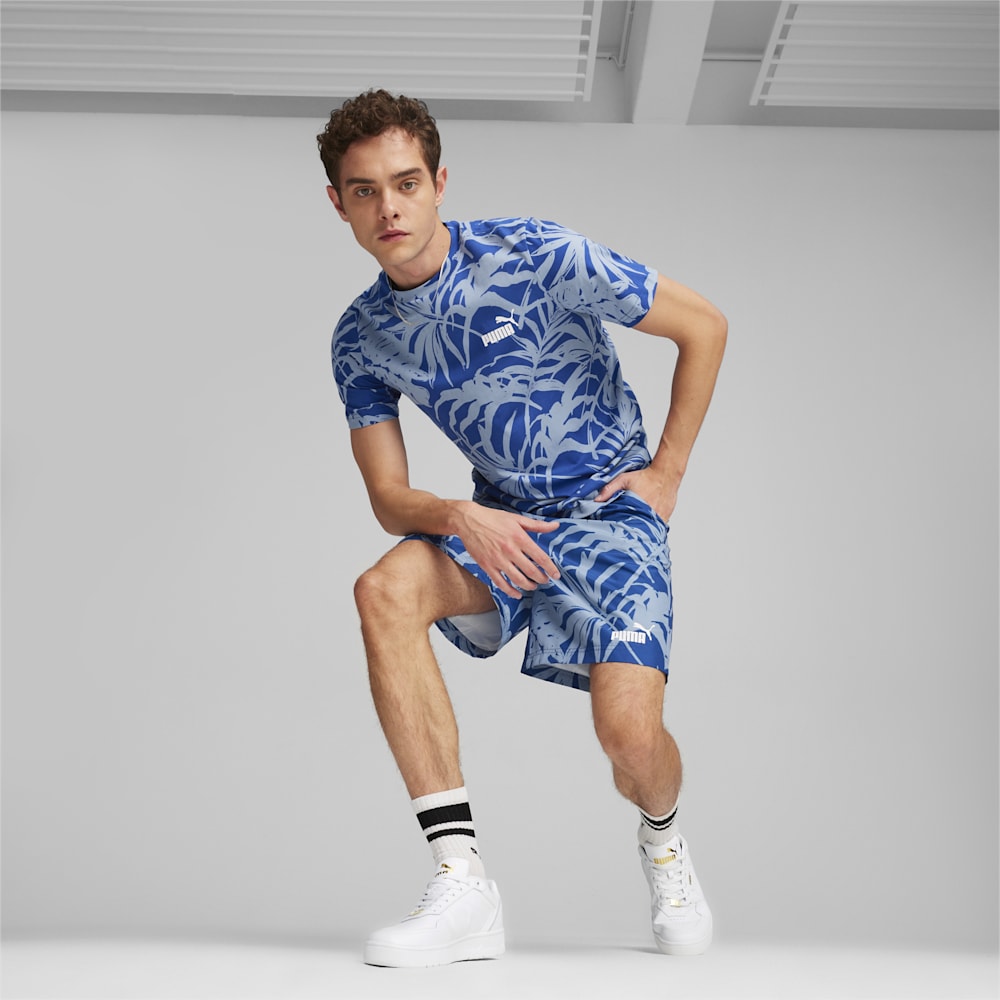 Puma ESS+ PALM RESORT Tee - Cobalt Glaze-AOP