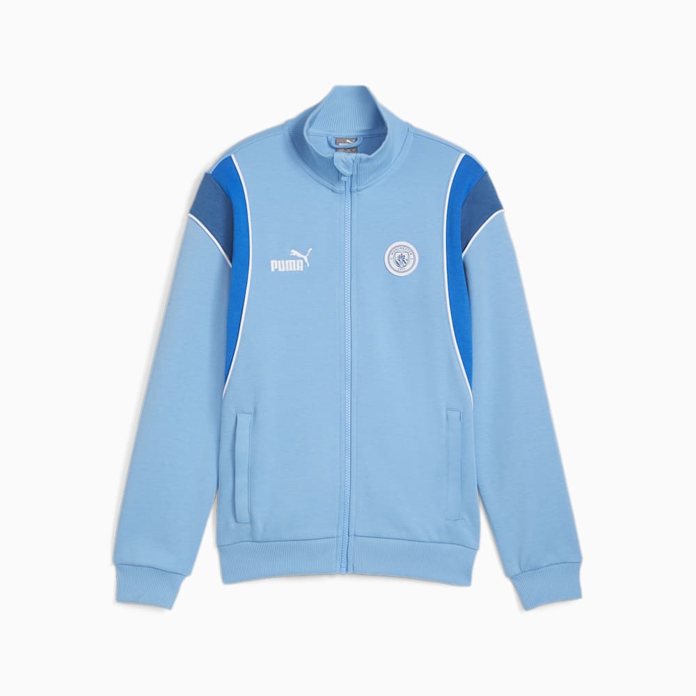 Puma Manchester City FtblArchive Big Kids Track Jacket - Team Light Blue-Racing Blue