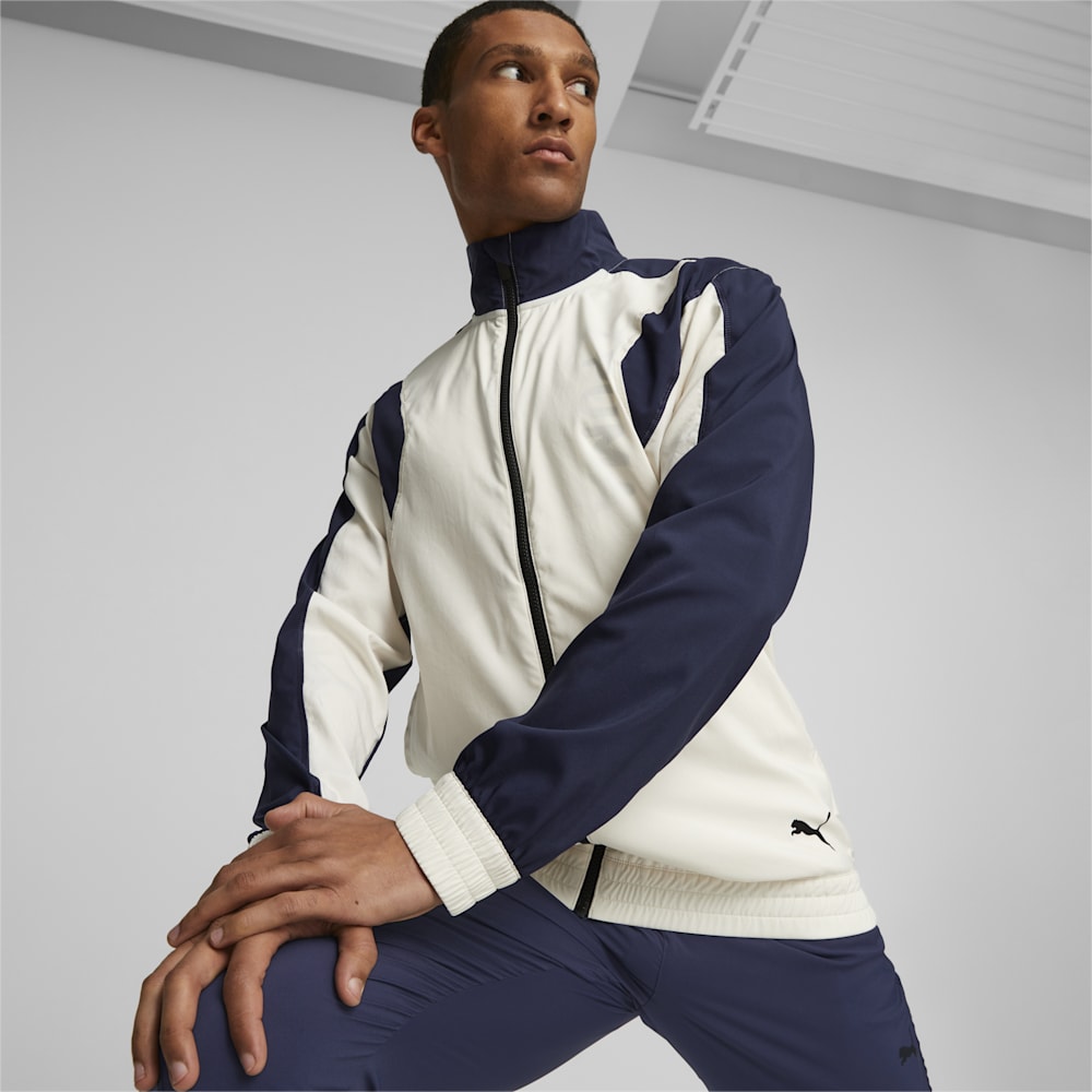 Puma FIT Full-Zip Woven Training Jacket - Alpine Snow-Navy