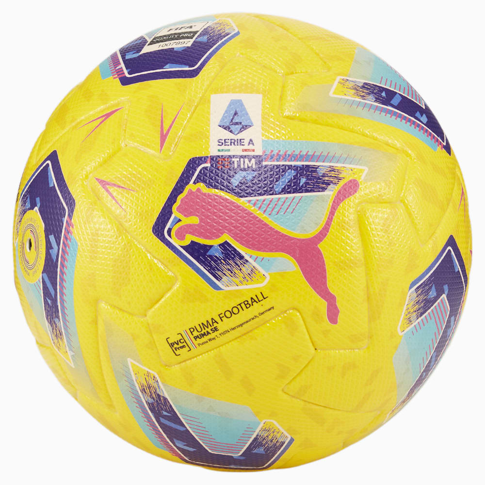 Puma Orbita Serie A Pro Soccer Ball - Pelé Yellow-Blue Glimmer-multi colour