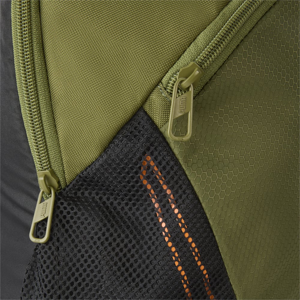 Puma Plus PRO Backpack - Olive Green-Rickie Orange