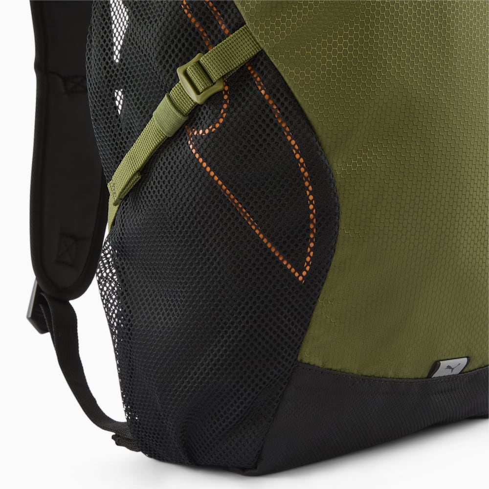 Puma Plus PRO Backpack - Olive Green-Rickie Orange