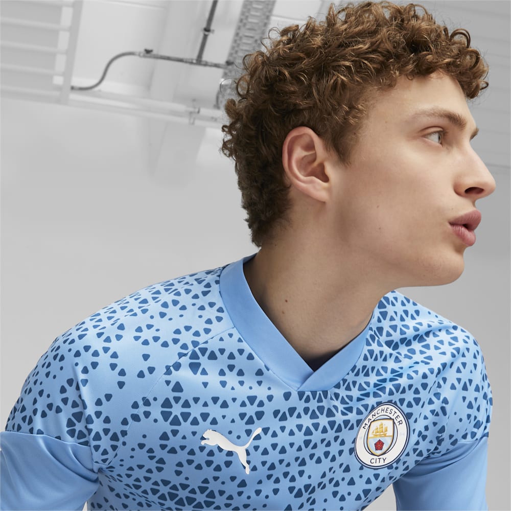 Puma Manchester City Soccer Training Jersey - Team Light Blue-Lake Blue