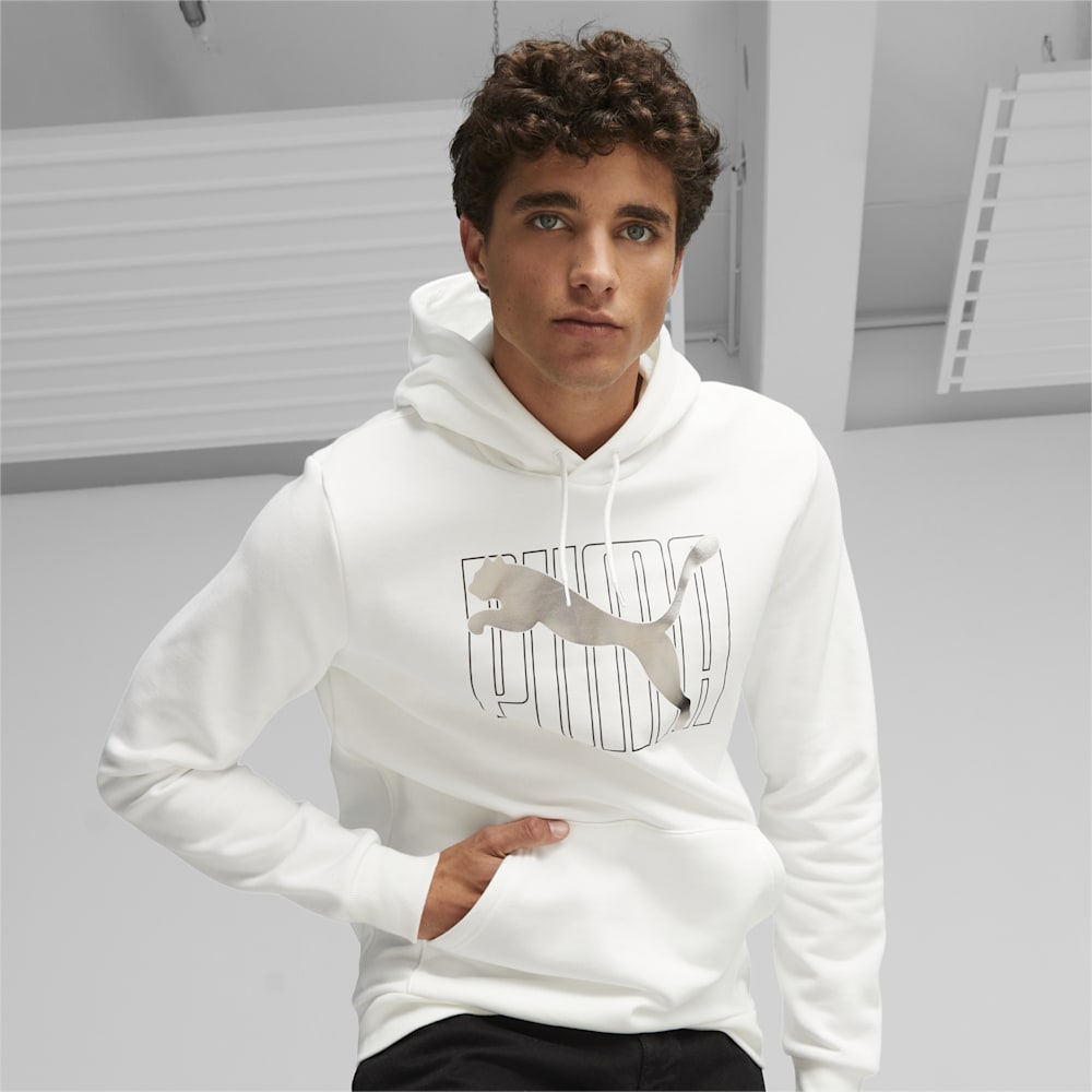 Puma ESS+ Logo Lab Hoodie - White