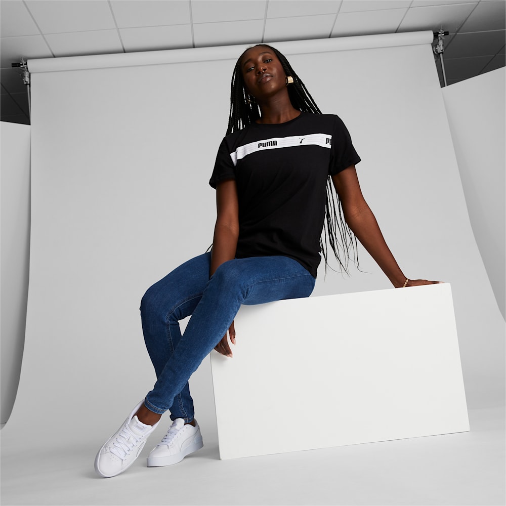 Puma Line Up Script Tee - Black