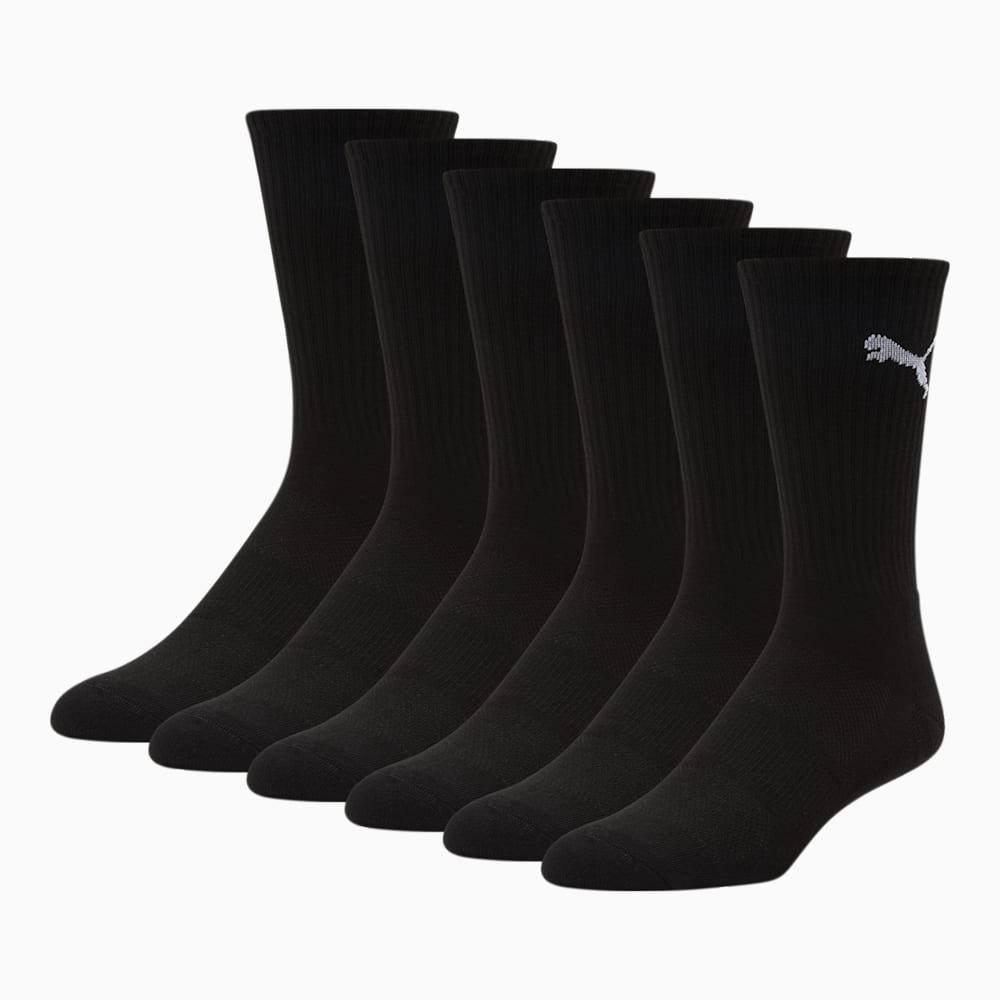 Puma Half-Terry Crew-Length Socks [3 Pairs] - BLACK / WHITE