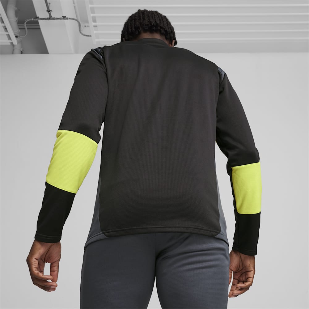 Puma KING Pro Quarter-zip Top - Black-Electric Lime