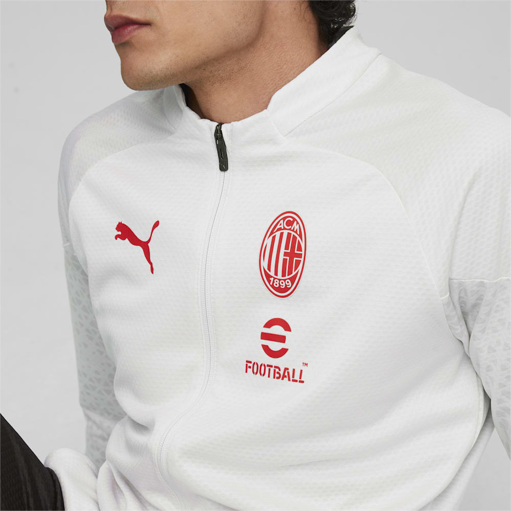 Puma AC Milan Soccer Training Jacket - Feather Gray-For All Time Red