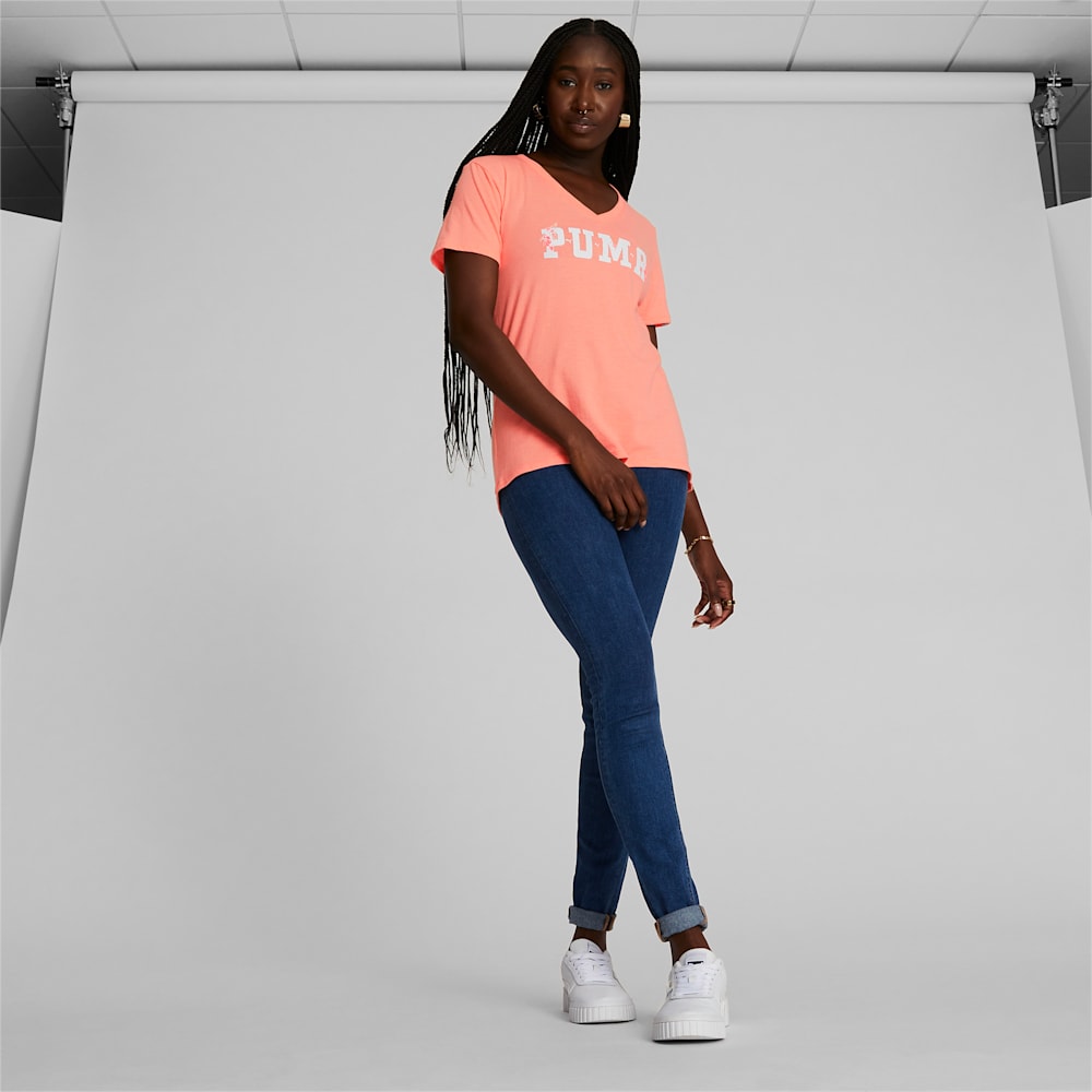 Puma Varsity Bloom Tee - Peach Pink Heather