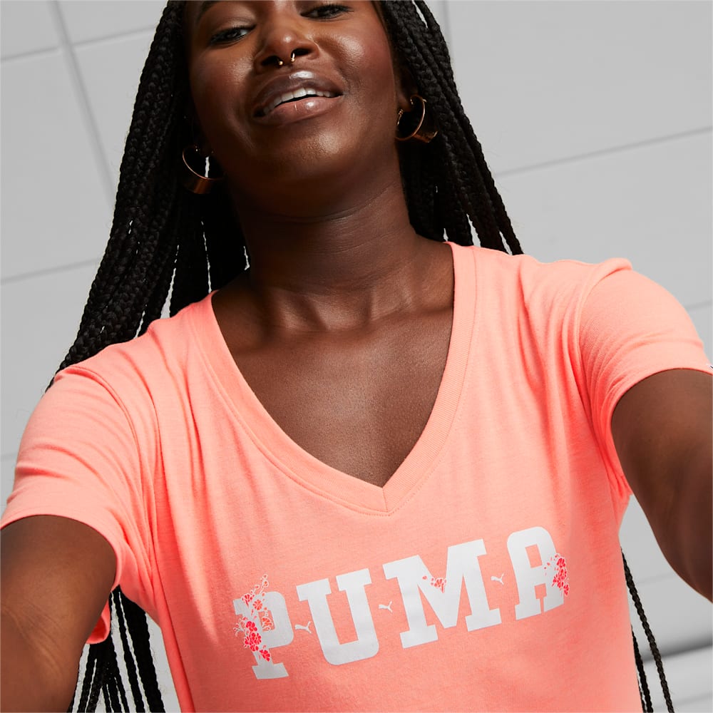 Puma Varsity Bloom Tee - Peach Pink Heather