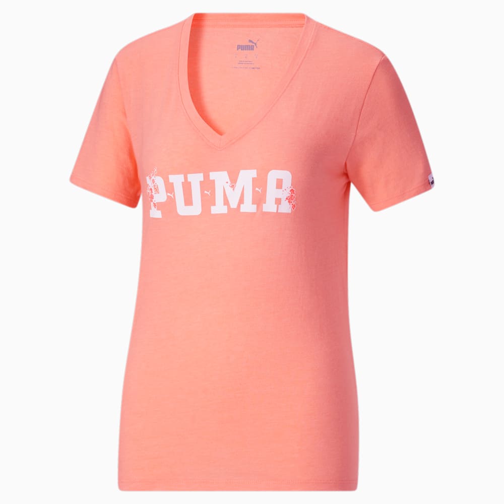 Puma Varsity Bloom Tee - Peach Pink Heather